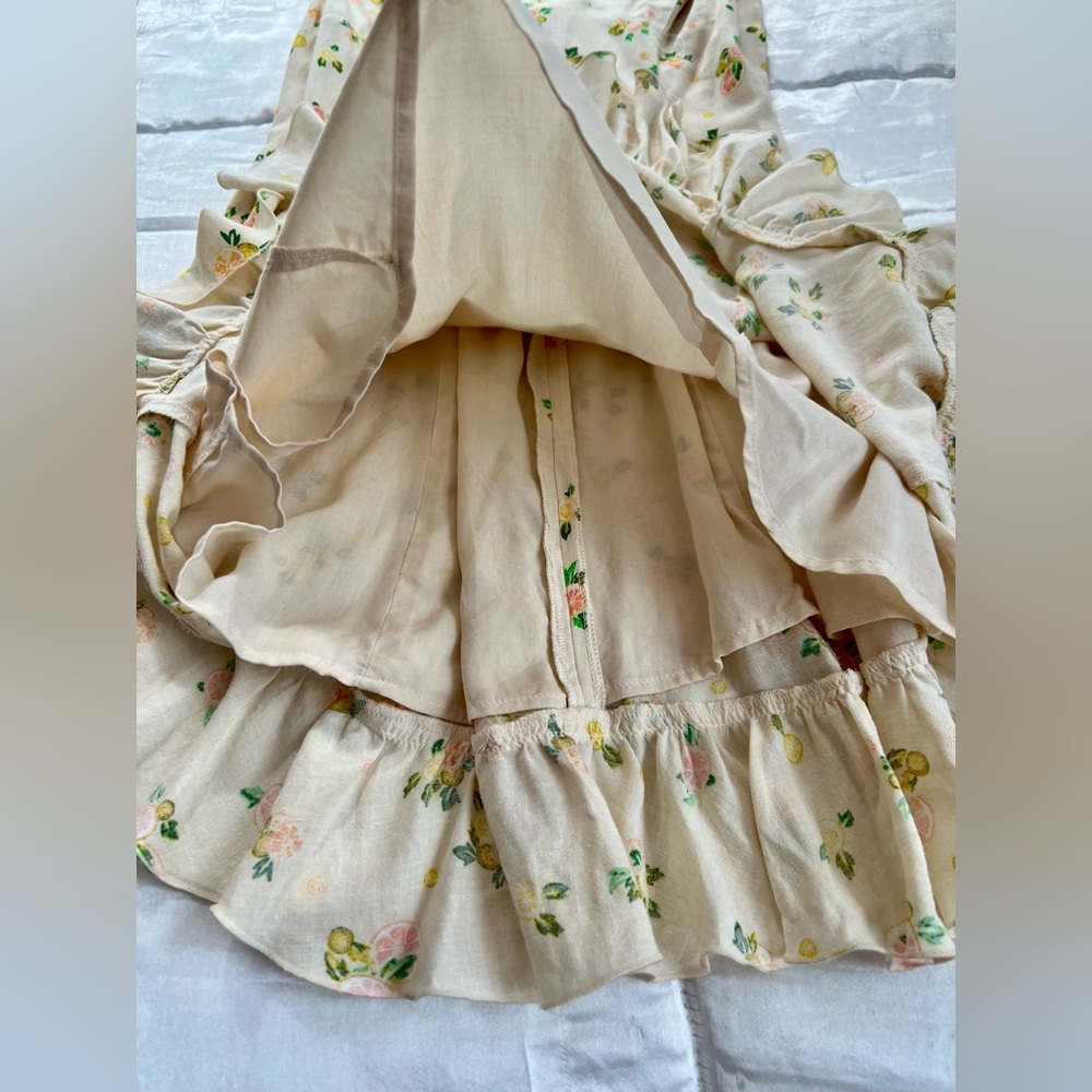 Free People Like a Lady Printed Mini Dress – Size Small, Linen Blend - Picture 9 of 16